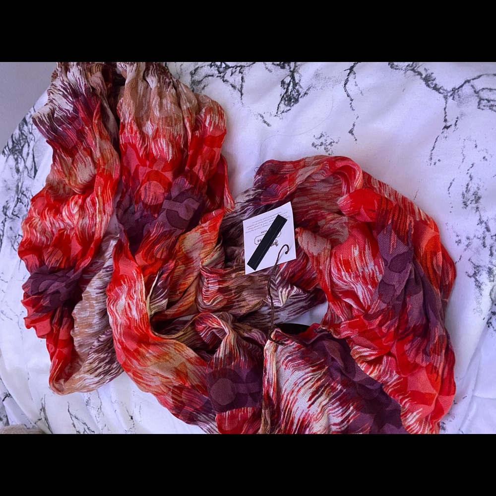 Vibrant Coach infinity scarf